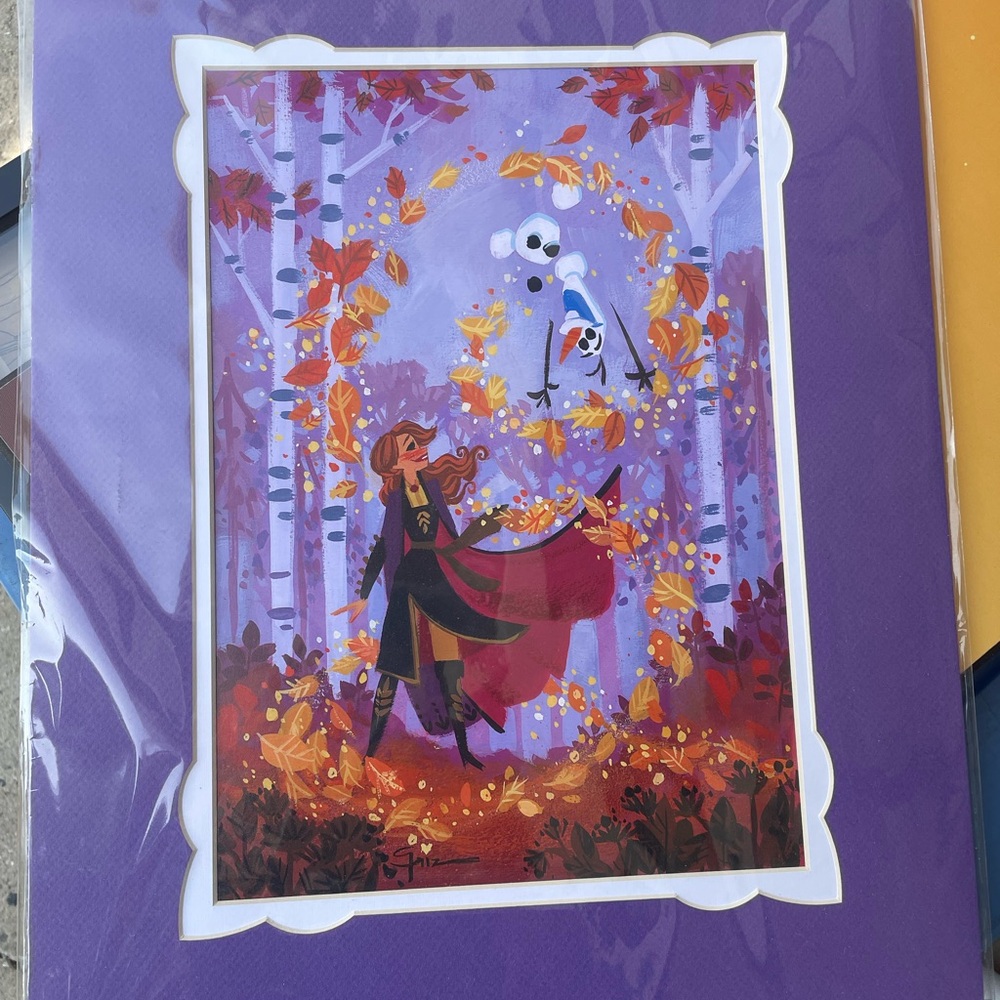 Frozen matted print